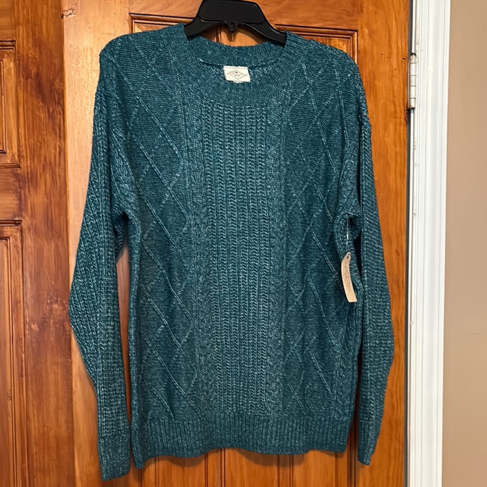 St. John's Bay Teal Cable Knit Sweater